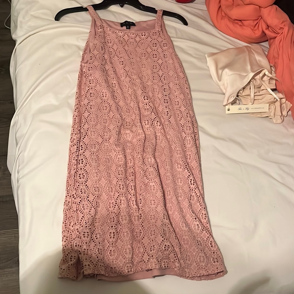 Casual pink dress